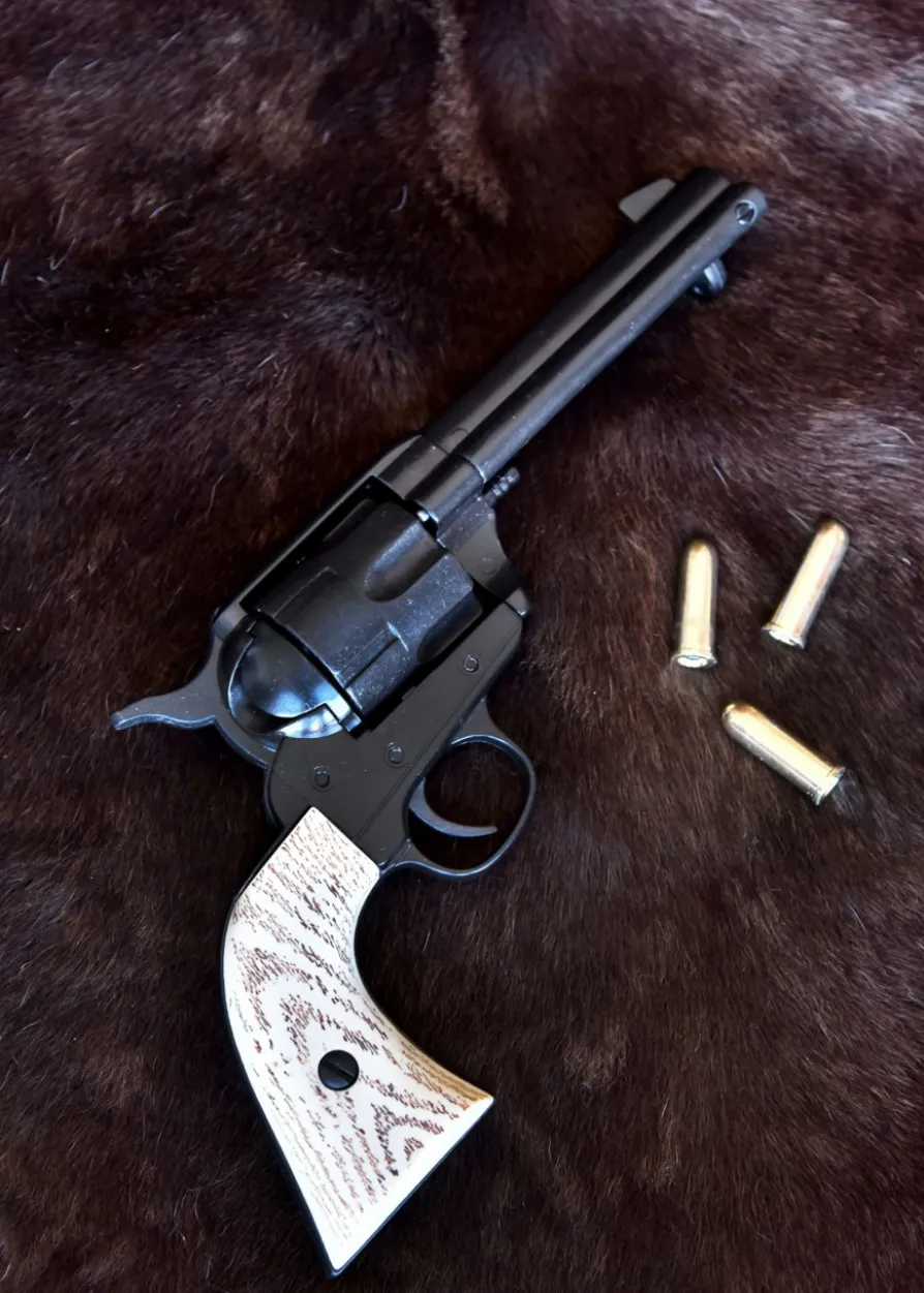 Kurzer Colt-Revolver .45, USA 1873, Schwarz / Elfenbeinfarben, Replik