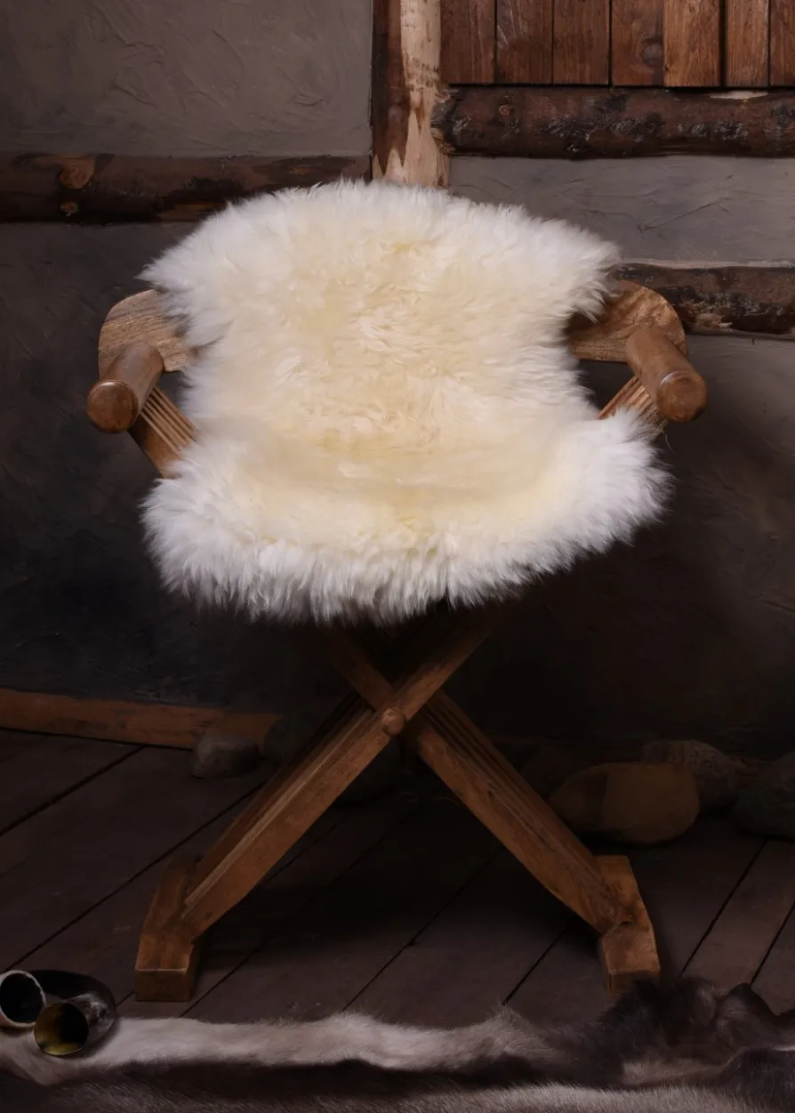 Lammfell, naturweiß, ca. 80 cm Öko-Tex Standard 100 - Schaffell
