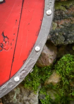 LARP Wikinger Schild Skjaldar, rot, 60 cm