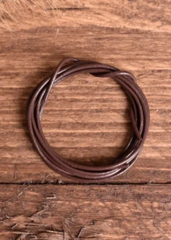 Lederband aus Ziegenleder, Rundriemen 1,5 mm, braun, 1 m