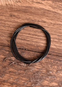 Lederband aus Ziegenleder, Rundriemen 1,5 mm, schwarz, 1 m