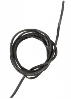 Lederband, Vierkantriemen schwarz, 120 cm