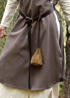 Lederbeutel, groß, hellbraun