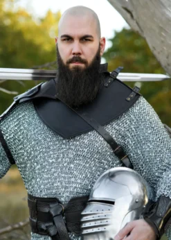 Leder Kragen Balor, schwarz