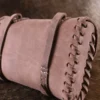 Ledertasche mit zwei Schnallen, mittelbraun