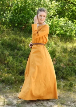 Leichtes Mittelalterkleid Milla, Wikingerkleid, senfgelb