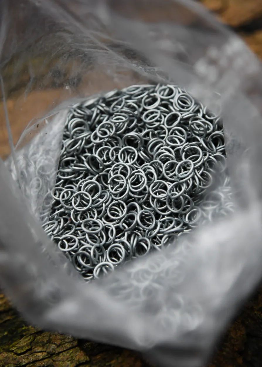 Lose Kettenringe, 3 kg-Paket, unvernietet, verzinkt, 9mm ID