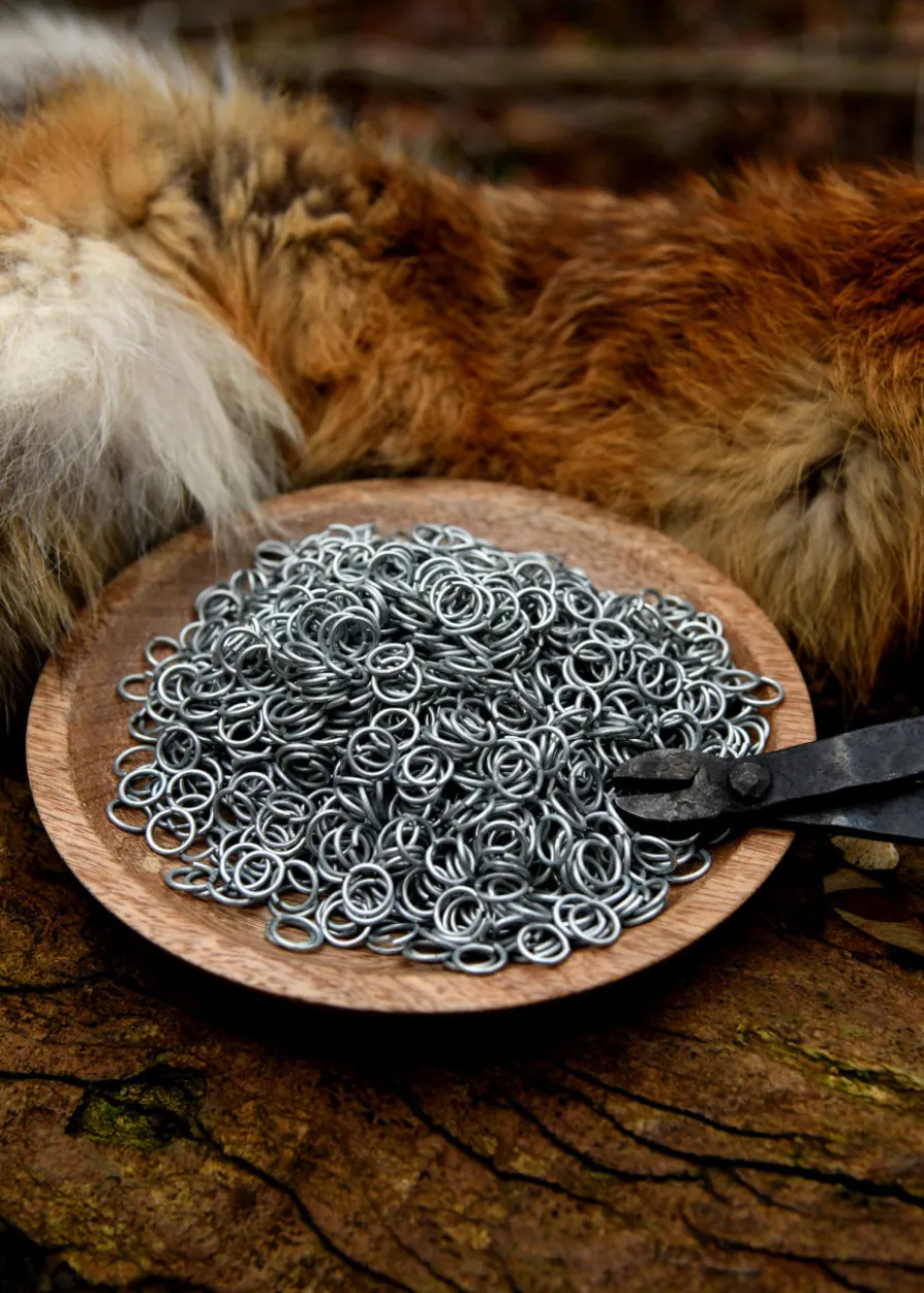 Lose Kettenringe, 3 kg-Paket, unvernietet, verzinkt, 9mm ID