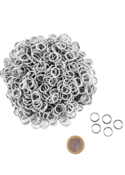 Lose Kettenringe, 3 kg-Paket, unvernietet, verzinkt, 9mm ID