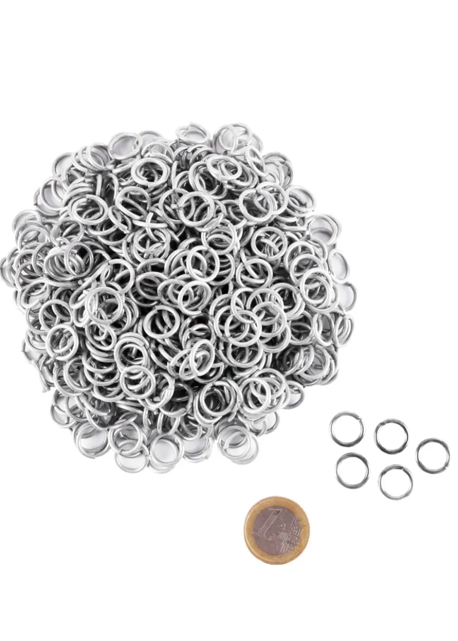 Lose Kettenringe, 3 kg-Paket, unvernietet, verzinkt, 9mm ID