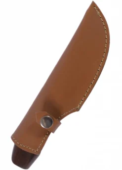 Messer mit Griff aus Holz, ca. 20 cm, Lederscheide
