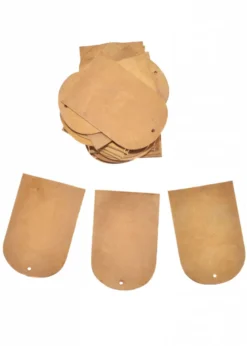 Messingschuppen für Lamellenrüstung, 75 mm x 50 mm (25 Stück)
