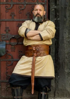 Miedergürtel aus Leder, braun