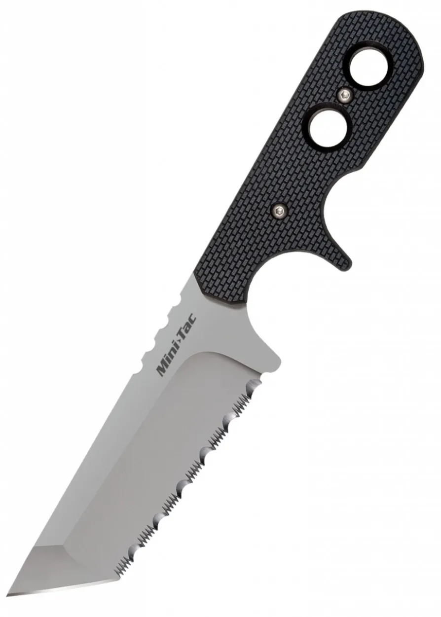Mini Tac Tanto, Halsmesser mit gezahnter Klinge
