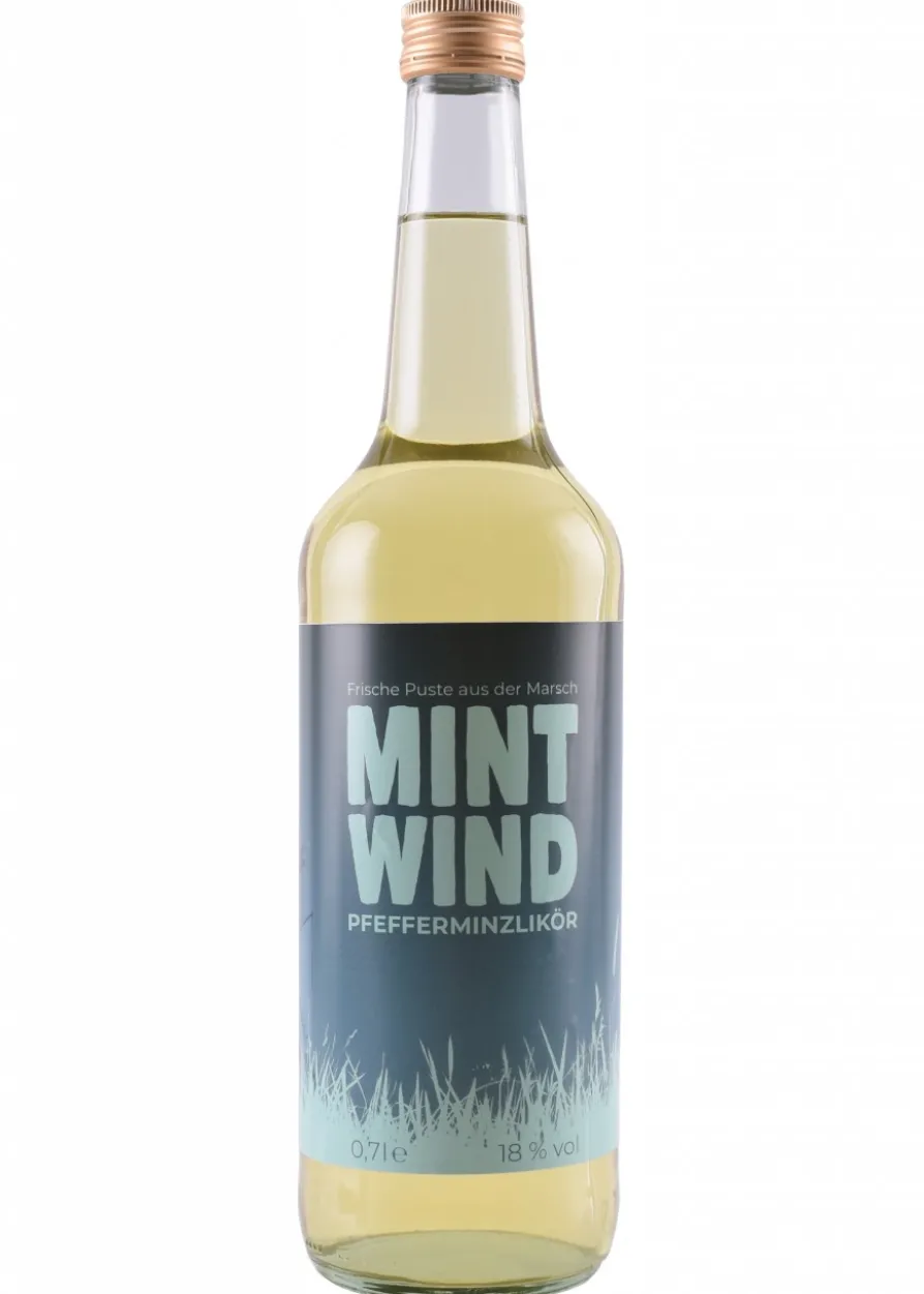 Mintwind, Pfefferminzlikör, 18% vol. Alk., 0,7l Flasche - Holsteiner Geister