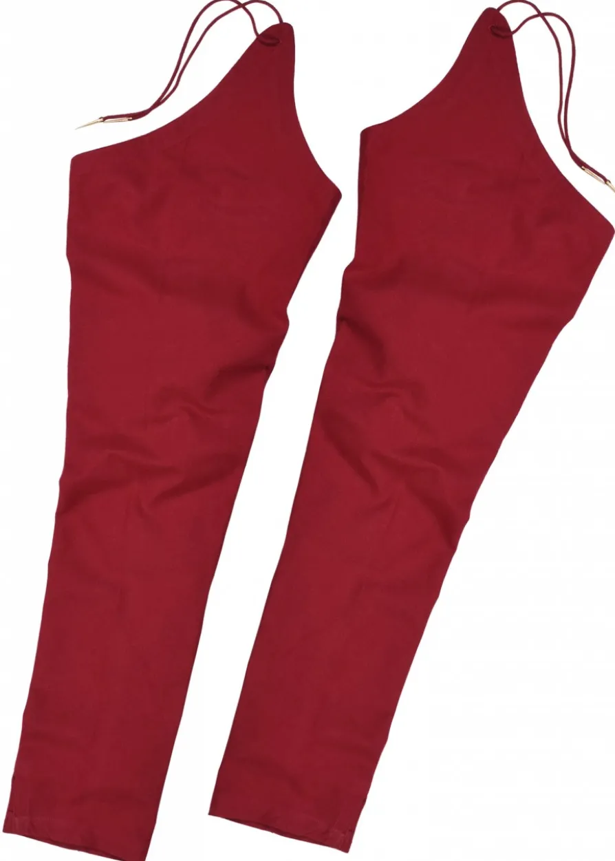 Mittelalter-Beinlinge mit Nestelbändern, rot