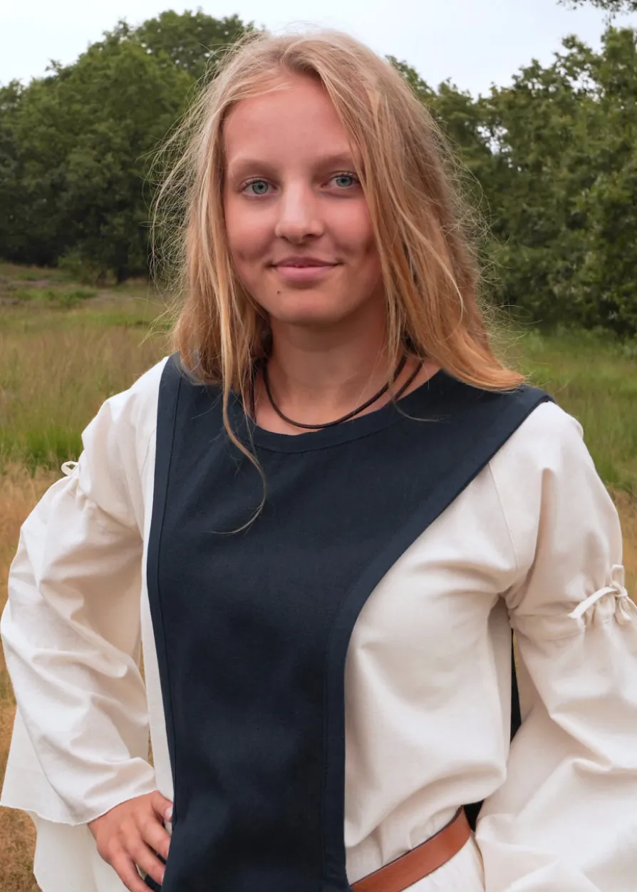 Mittelalter-Überkleid, Surcot Andra, dunkelblau