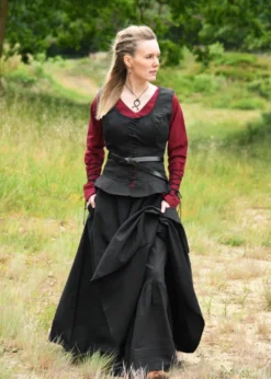 Mittelalter Bluse Aila mit Schnürung, weinrot