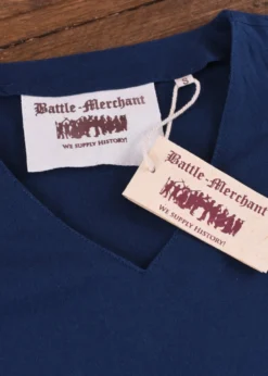 Mittelalter Bluse Aila mit Schnürung, blau
