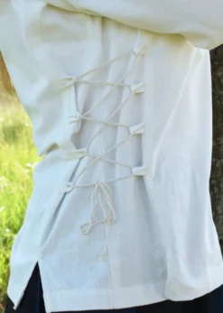 Mittelalter Bluse Aila mit Schnürung, natur