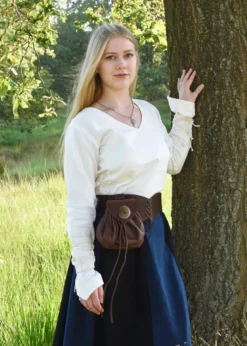Mittelalter Bluse Aila mit Schnürung, natur