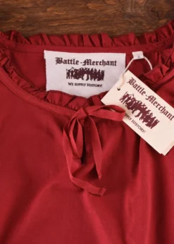 Mittelalter Bluse Birga mit 3/4 Arm, rot