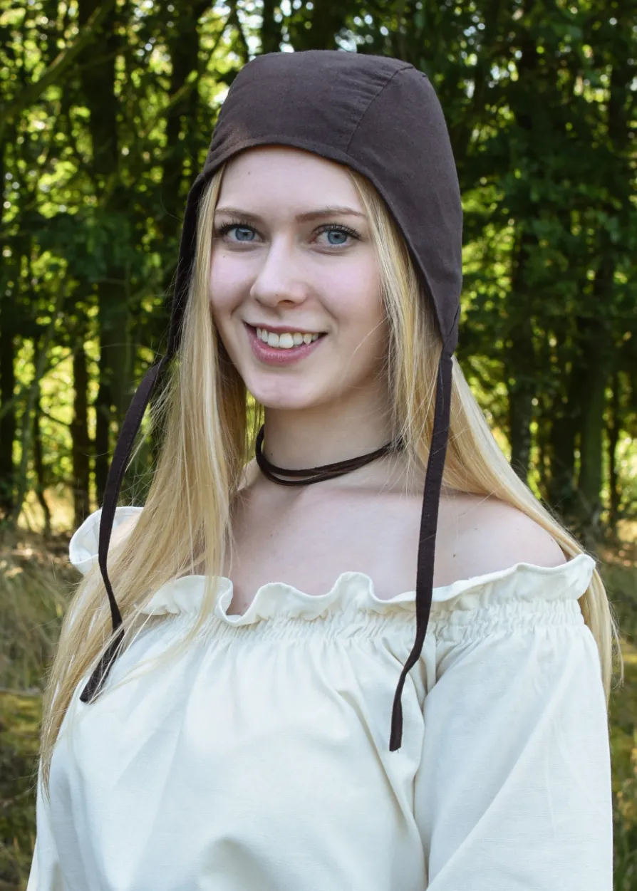 Mittelalter Bundhaube mit Bändern, verschiedene Farben
