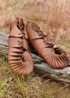 Mittelalter Bundschuhe, braun