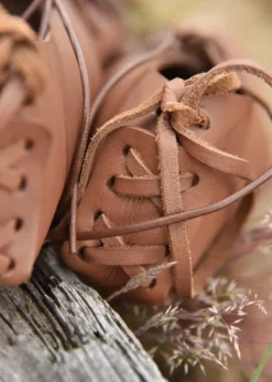 Mittelalter Bundschuhe, braun