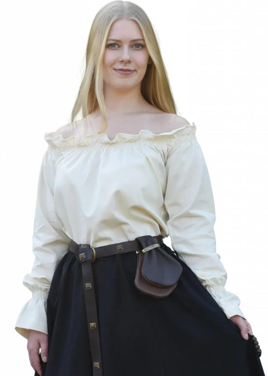 Mittelalter Carmen-Bluse, natur