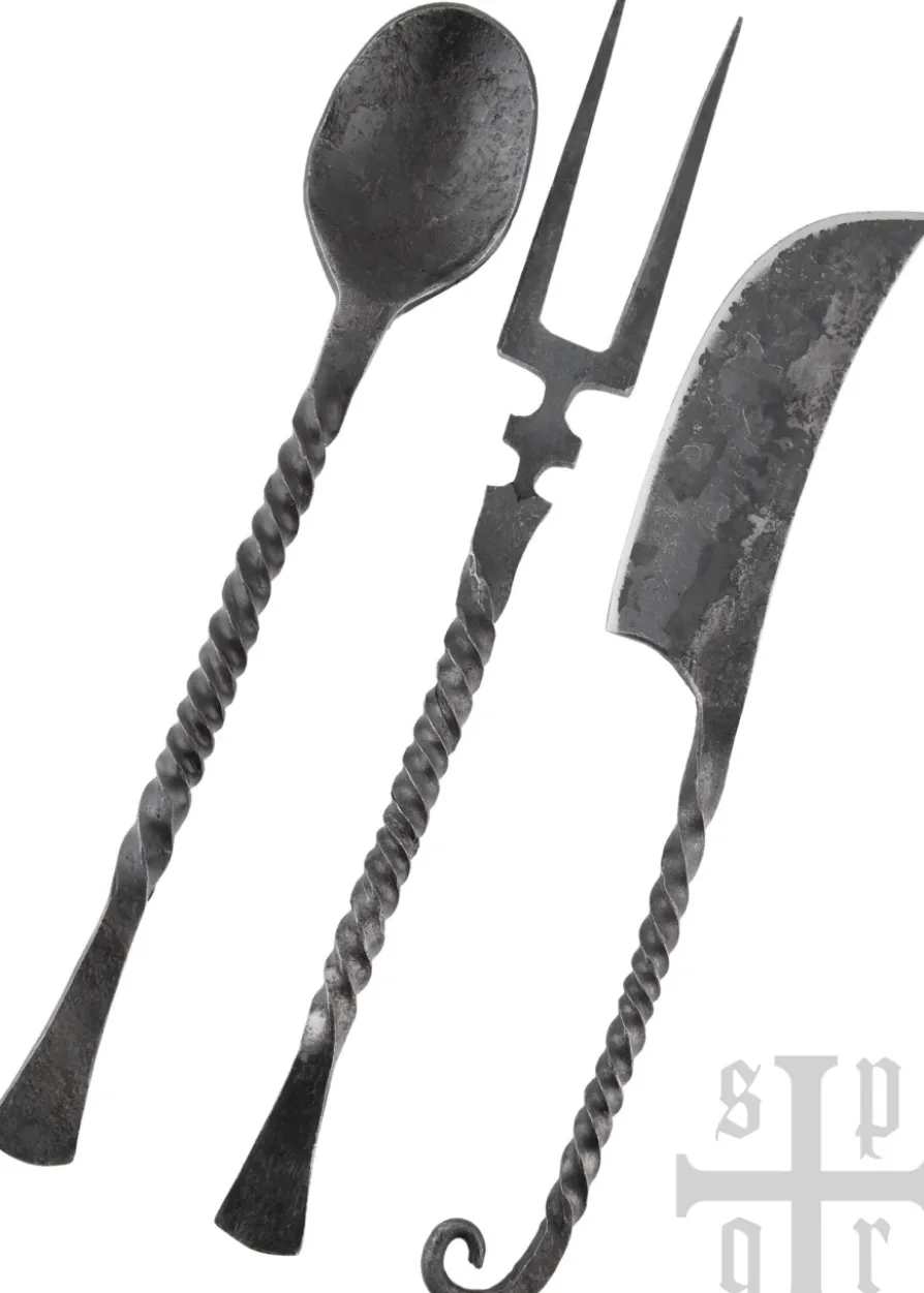 Mittelalter-Essbesteck, 3-teilig, handgeschmiedet