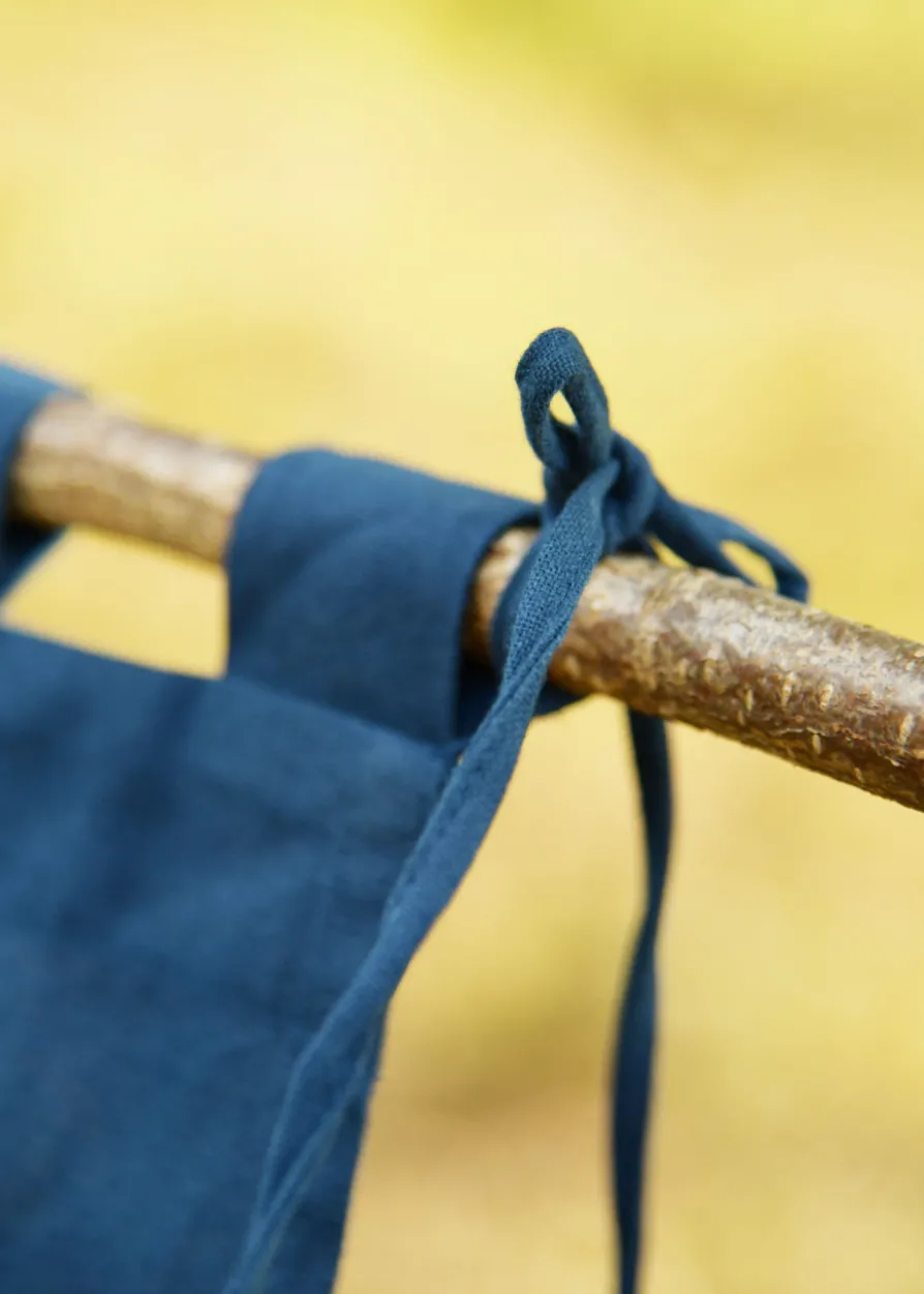 Mittelalter Fahne mit Streifen, blau - gelb