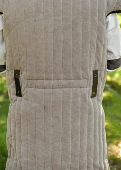 Mittelalter Gambeson Vari, Used-Look, braun - schwarz