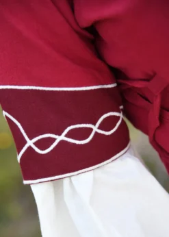 Mittelalterkleid Alvina, rot/natur