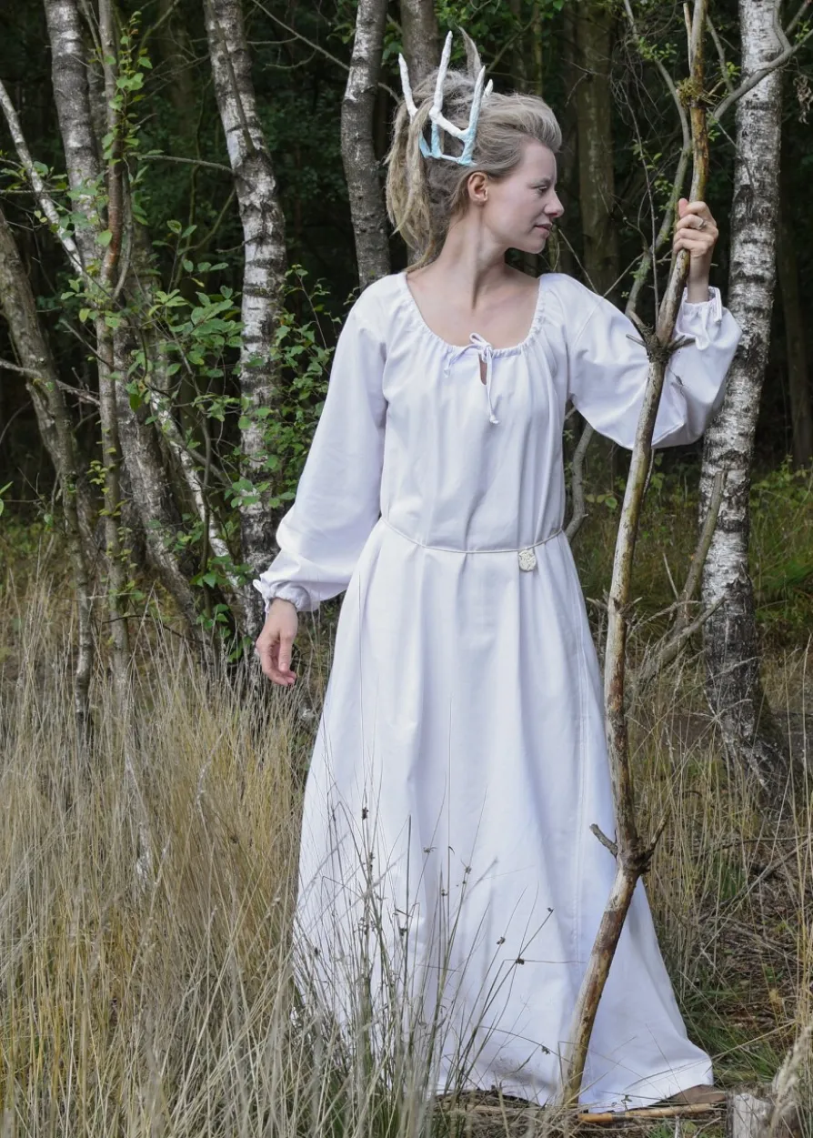Mittelalterkleid Ana, weiß