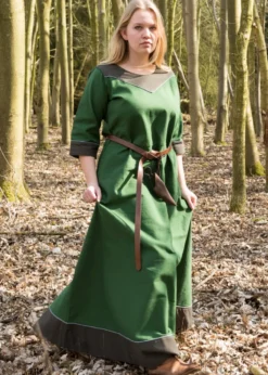 Mittelalterkleid Gesine aus Canvas, grün