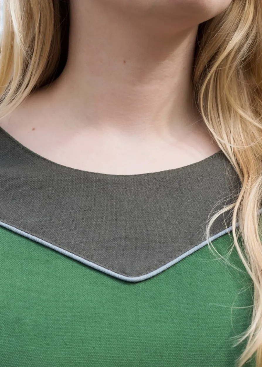 Mittelalterkleid Gesine aus Canvas, grün