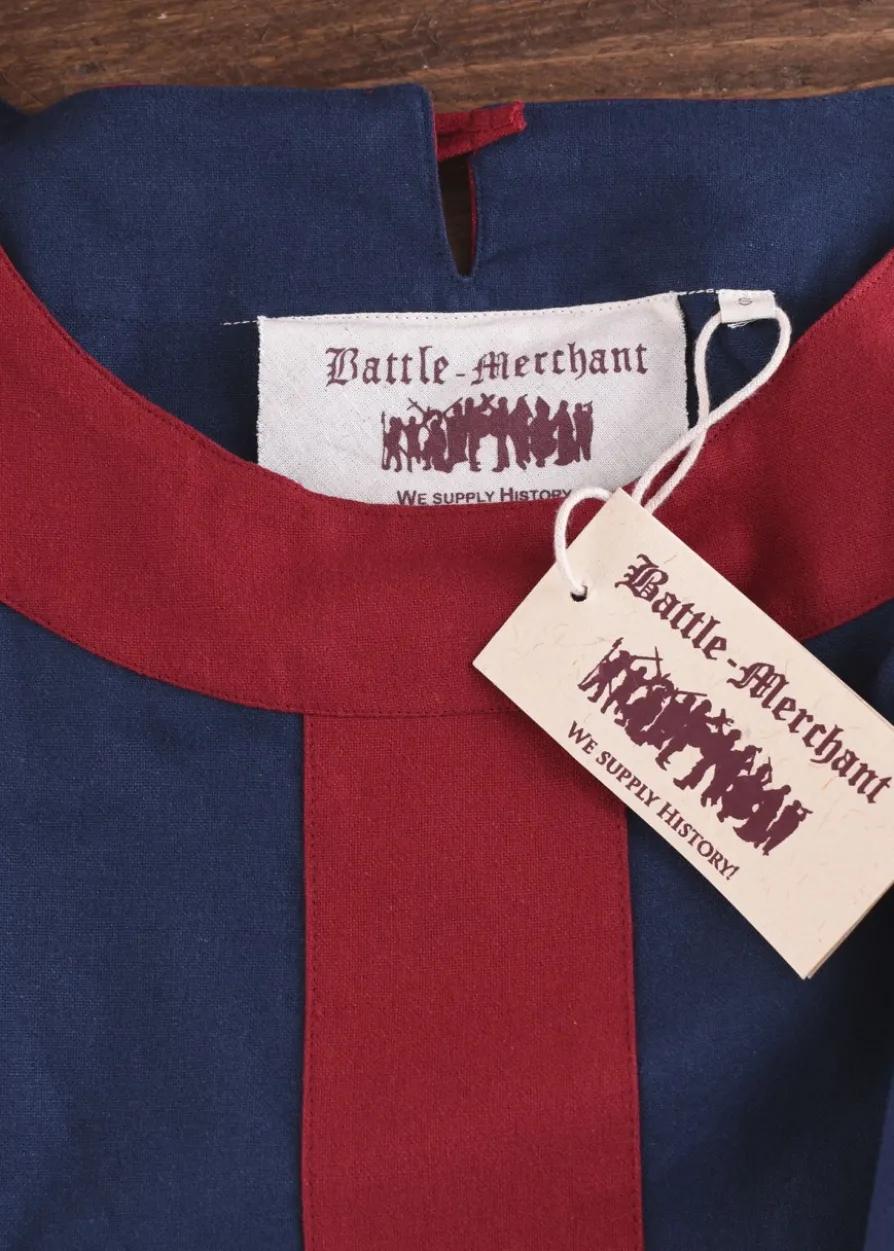 Mittelalterkleid Gudrun, blau/rot