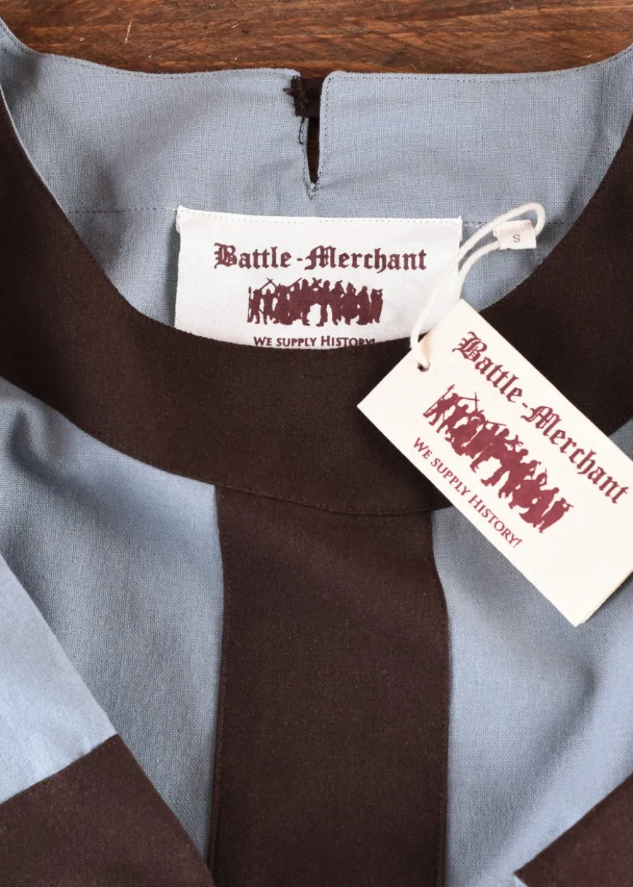 Mittelalterkleid Gudrun, blaugrau/braun