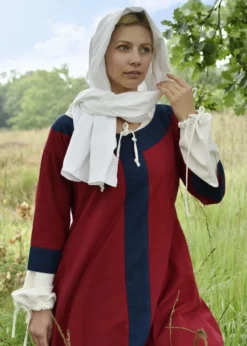 Mittelalterkleid Gudrun, rot/blau