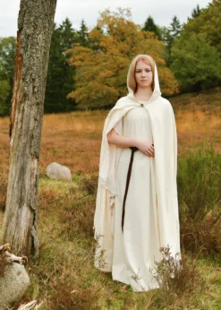 Mittelalter Kleid Ingrid mit Schnürung am Rücken, natur