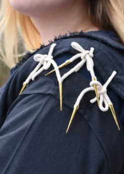 Mittelalterkleid Marit mit Schnürungen, dunkelblau