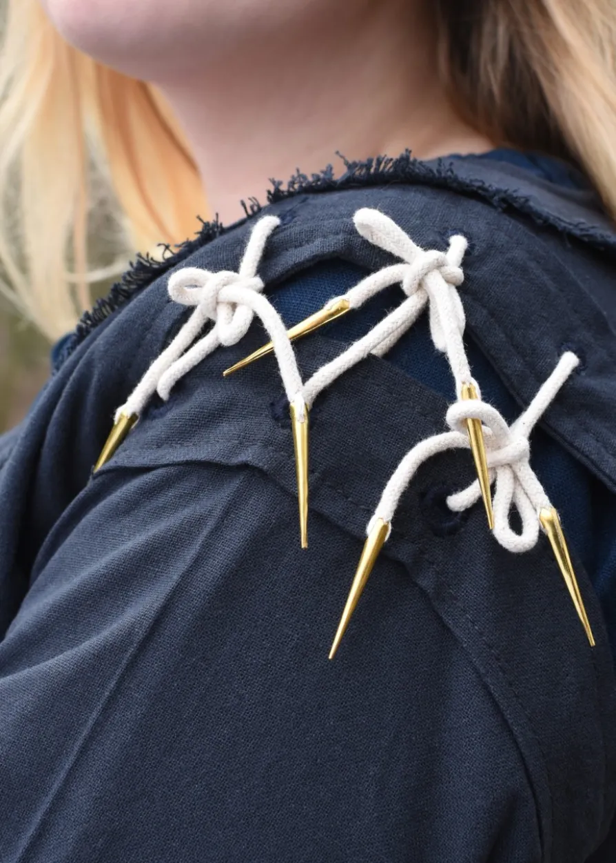 Mittelalterkleid Marit mit Schnürungen, dunkelblau