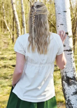 Mittelalter Kurzarm-Bluse Aren, natur
