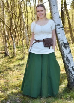 Mittelalter Kurzarm-Bluse Aren, natur
