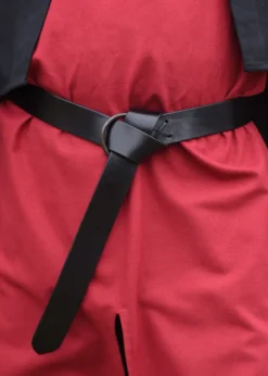 Mittelalter-Ledergürtel mit Messingring, 150 cm oder 190 cm, div. Farben