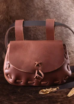 Mittelalter-Ledertasche, Hellbraun