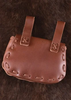 Mittelalter-Ledertasche, Hellbraun