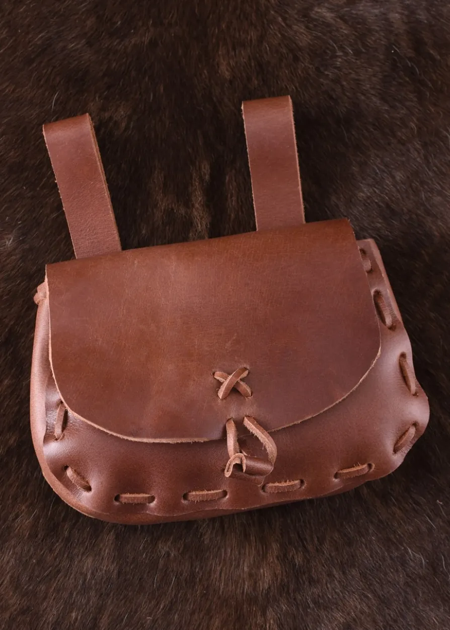 Mittelalter-Ledertasche, Hellbraun