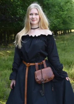 Mittelalter-Ledertasche, Hellbraun